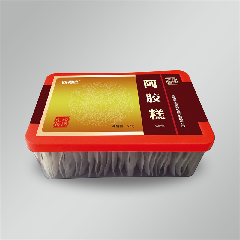 同福康塑料盒阿膠糕木(mù)糖醇500g